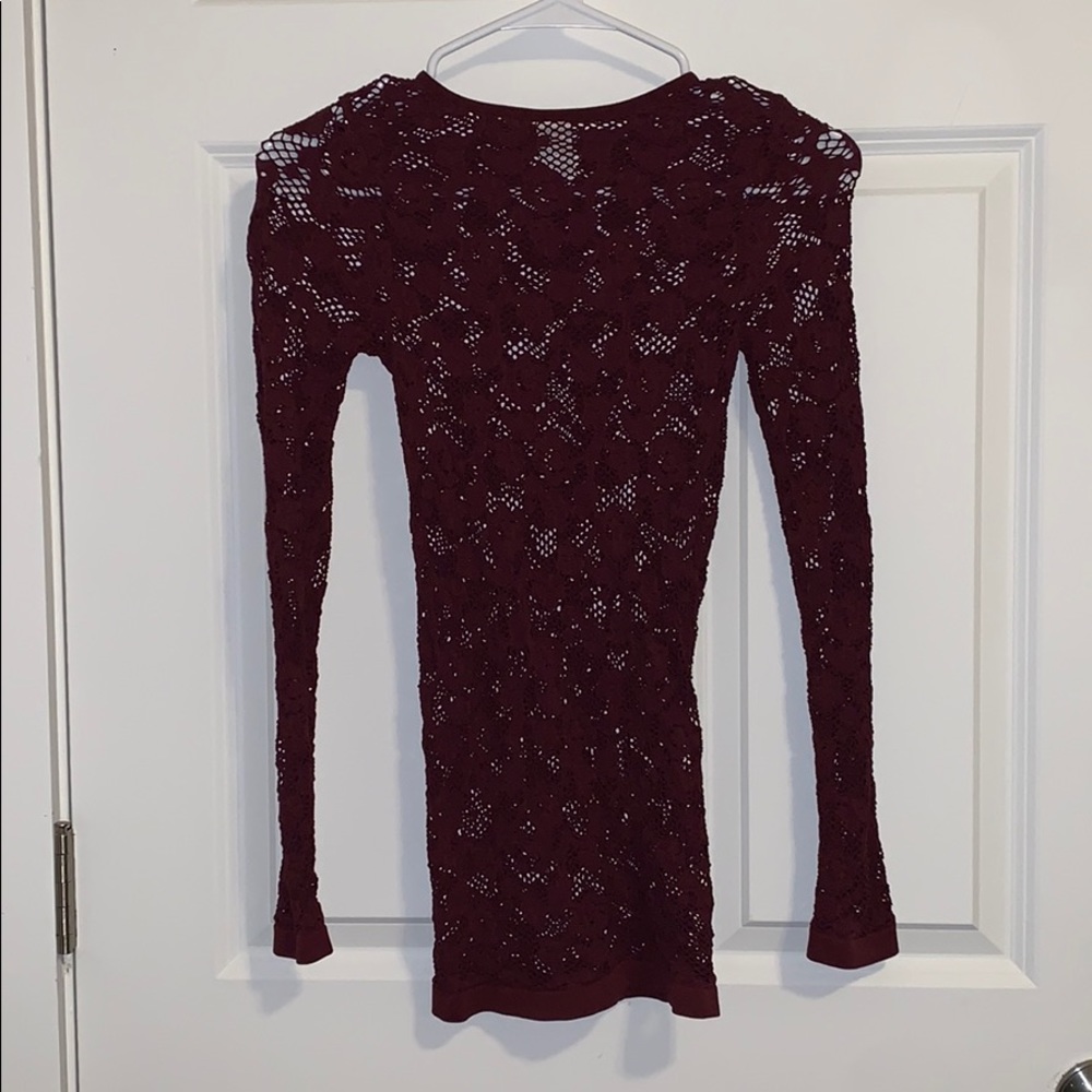 Maroon Free People Top